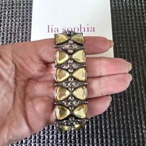 Lia Sophia Crystal Bling Stretch Bracelet S/M